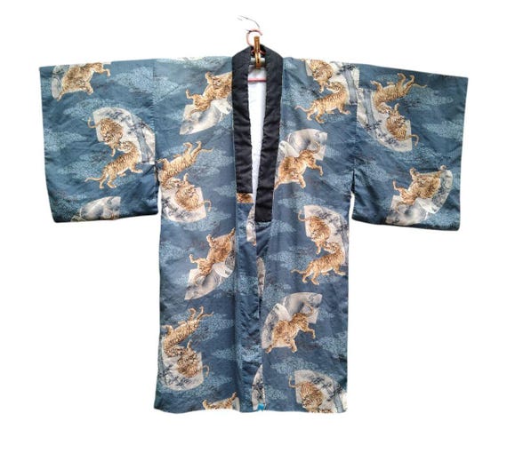 Vintage Kimono Haori Japanese Traditional Cardigan Happi Jacket