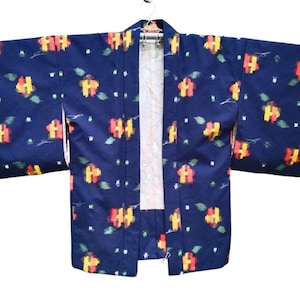 Vintage Haori Art Motif Robe Kimono Japanese Traditional Cardigan Happi Jacket Noragi Yukata Sashiko Hanten Jinbei Fit Size M L W231