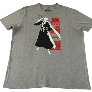 Vintage Japanische Anime Manga Bleach Ichigo Kurosaki Rundhalsausschnitt Gedruckt T-Shirt Unisex Wear Street Größe XL E943