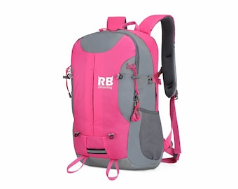 Reflektierender Motorrad- & Fahrradrucksack | Hi-Vis Pink Wasserdichte Pendeltasche - Riderbag Reflektor35