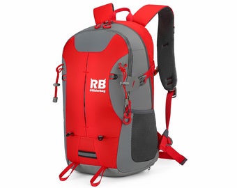 Reflektierender Motorrad- & Fahrradrucksack | Hi-Vis Rote wasserdichte Pendeltasche - Riderbag Reflektor35