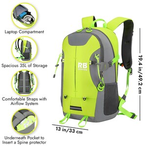 Reflektierender Motorrad- & Fahrradrucksack | Hi-Vis wasserdichte Umhängetasche Gelb - Riderbag Reflektor35 Bild 4