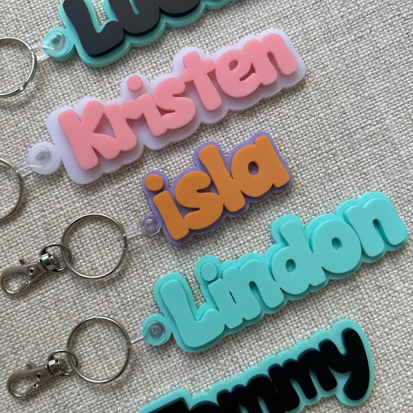 Acrylic Keychain, Personalized Keychain, Backpack Nametag, Backpack Keychain, Lunchbag Nametag, Lunchbag Keychain, Acrylic Nametag, Keychain