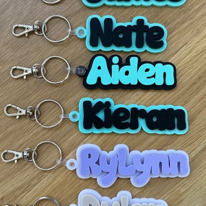 Acrylic Keychain, Personalized Keychain, Backpack Nametag, Backpack Keychain, Lunchbag Nametag, Lunchbag Keychain, Acrylic Nametag, Keychain
