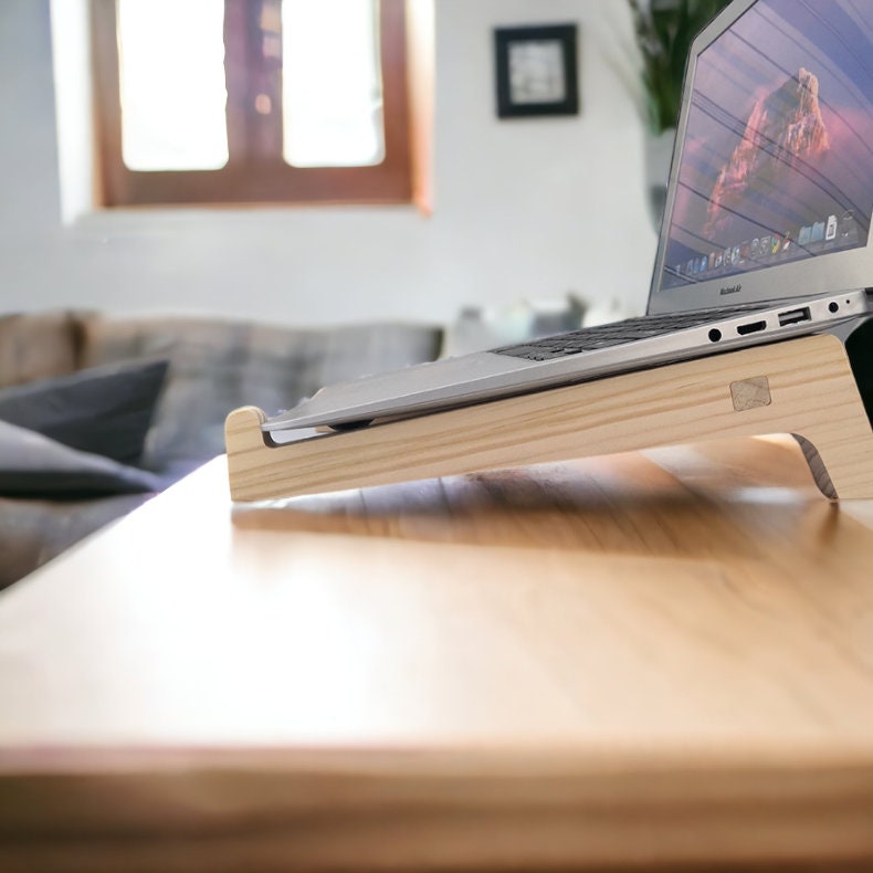 Laptop MacBook Wood Stand Ergonomic Computer Holder, Woodworking