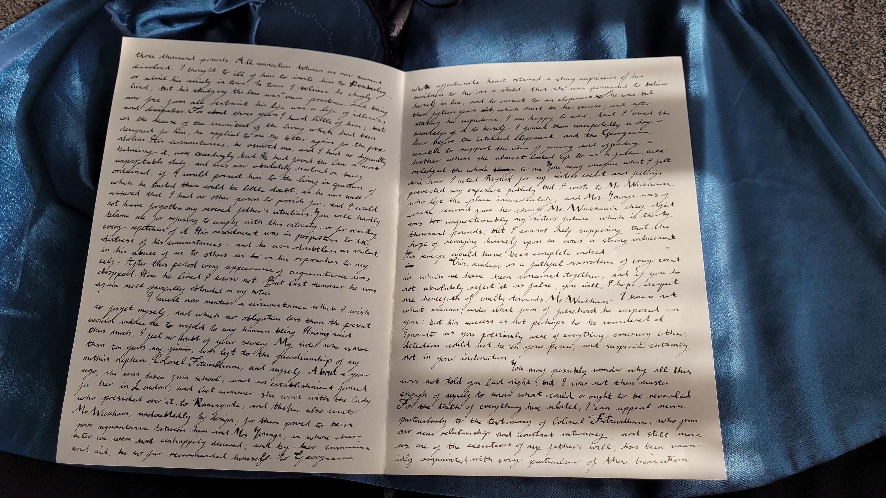 Handwritten Fitzwilliam Darcy Letter to Elizabeth Etsy