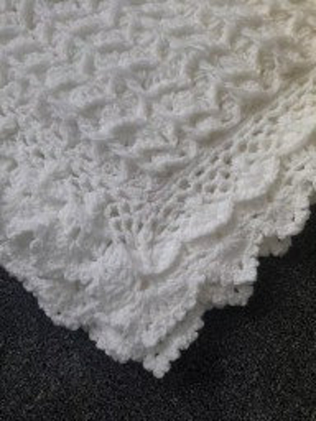 Handmade Crocheted Baby Blanket, Baby Shawl, Christening Gift,