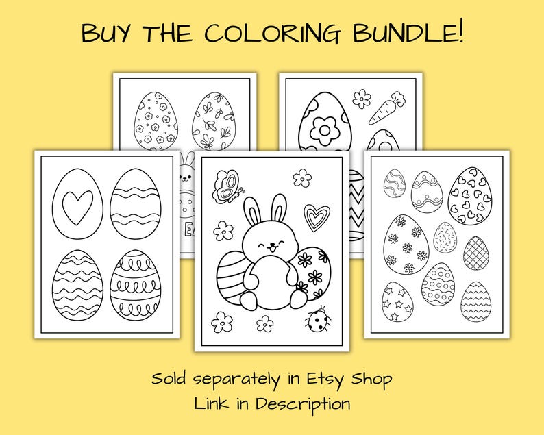 Easter Coloring Page, Printable Kids Easter Activities, Easter Coloring ...