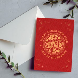 Lunar New Year 2024 Greeting Card | 2024 Year of the Dragon | Happy ...