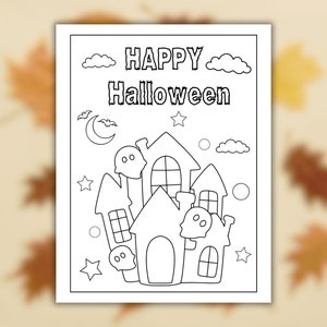 Cute Halloween Coloring Pages, Kawaii Coloring Pages Printable, Spooky ...