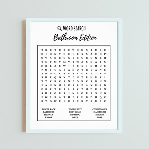 Bathroom Word Search Sign Printable, Forgot Your Phone Bathroom Word ...