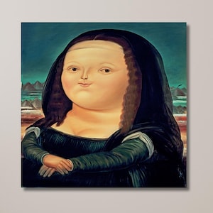 Mona Lisa Alter Zwölf 1978, Fernando Botero, Kunst Reproduktion Leinwand, Botero Gemälde, Wunderliche Mona Poster | Leinwand Wand Kunst Home Decor