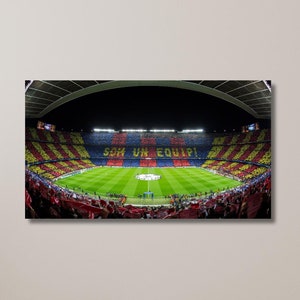 Camp Nou Poster, Barcelona FC, Football Wall Art, Barcelona Stadium Canvas, Sports Decor, Gift for Soccer Lover | Canvas Wall Art Home Decor