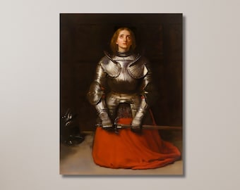 Joan of Arc 1865, John Everett Millais, Joan of Arc Poster, Millais Painting, Oil Painting, Historical Theme | Canvas Wall Art Home Decor