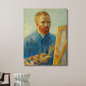 Self-Portrait as a Painter 1888, Vincent van Gogh, van Gogh Portrait, Reproduction Art, Van Gogh Oil Painting | Canvas Wall Art Home Decor