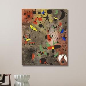 Constellation Awakening at Dawn 1941, Joan Miró, Surrealism Art, Joan Miró Painting, Modern Canvas, Miró Poster | Canvas Wall Art Home Decor