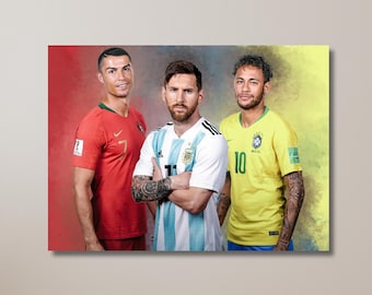 メッシ ロナウド ムバッペ ネイマール アート ポスター 4枚セット A4