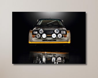 Audi Sport Quattro S1 E2, Super Racing Car, Audi Wall Art, Quattro S1 E2 Poster, Audi Quattro Game Room Decor | Canvas Wall Art Home Decor