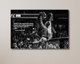 Conor McGregor Quote, Fitness Poster, Sports Wall Art, Boxing Canvas, Conor McGregor Poster, Motivation Decor | Canvas Wall Art Home Decor