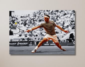 ロジャー・フェデラーの感動的な名言写真プリントポスター - サイン