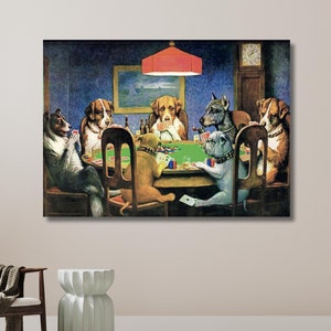 Un amico nel bisogno 1903, Cassius Marcellus Coolidge, Cani che giocano a poker, 5 cani, poster di giochi di carte, dipinto artistico / decorazione da parete su tela per la casa