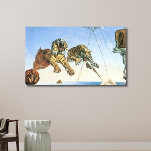 Dream Caused by the Flight of Bee 1944, Salvador Dali, Reproduction Art, Surrealist Art, Salvador Dali Painting | Canvas Wall Art Home Decor