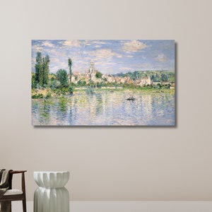 Vetheuil im Sommer 1880, Claude Monet, Französische Kunst, Ölbild, Monet Malerei, Naturansicht, Kunstreproduktion | Leinwand Wand Kunst Home Decor