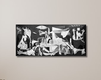 パブロ・ピカソ、ゲルニカ 1937年、リネンキャンバスの油絵複製