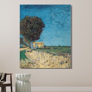A Lane Near Arles 1888, Vincent van Gogh, A Lane Near Arles Poster, Van Gogh Oil Painting, Van Gogh Canvas Art | Canvas Wall Art Home Decor