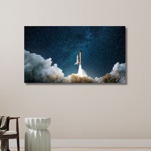 Space Shuttle Poster, Nasa Shuttle Print, Space Canvas Art, Kenndy Space Center, Space Shuttle Mission Canvas | Canvas Wall Art Home Decor