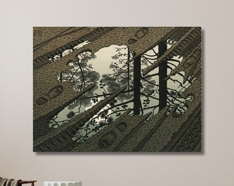 Puddle 1952, Maurits Cornelis Escher, Abstract Decor Print, Famous Wall Art, M.C. Escher Poster | Canvas Wall Art Home Decor