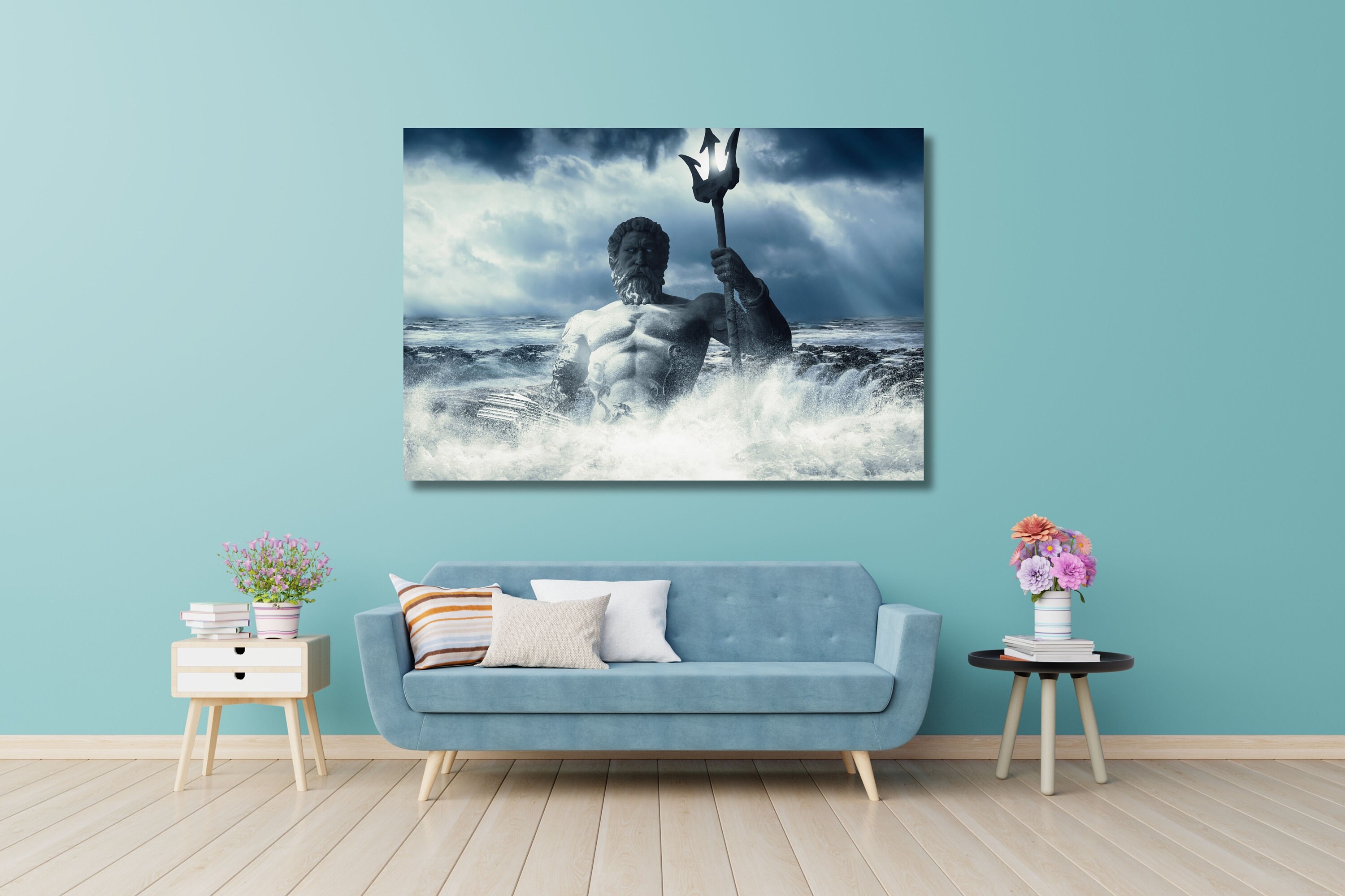 Poseidon Poster, Ancient Greek Poster, God of the Sea Print,greek ...