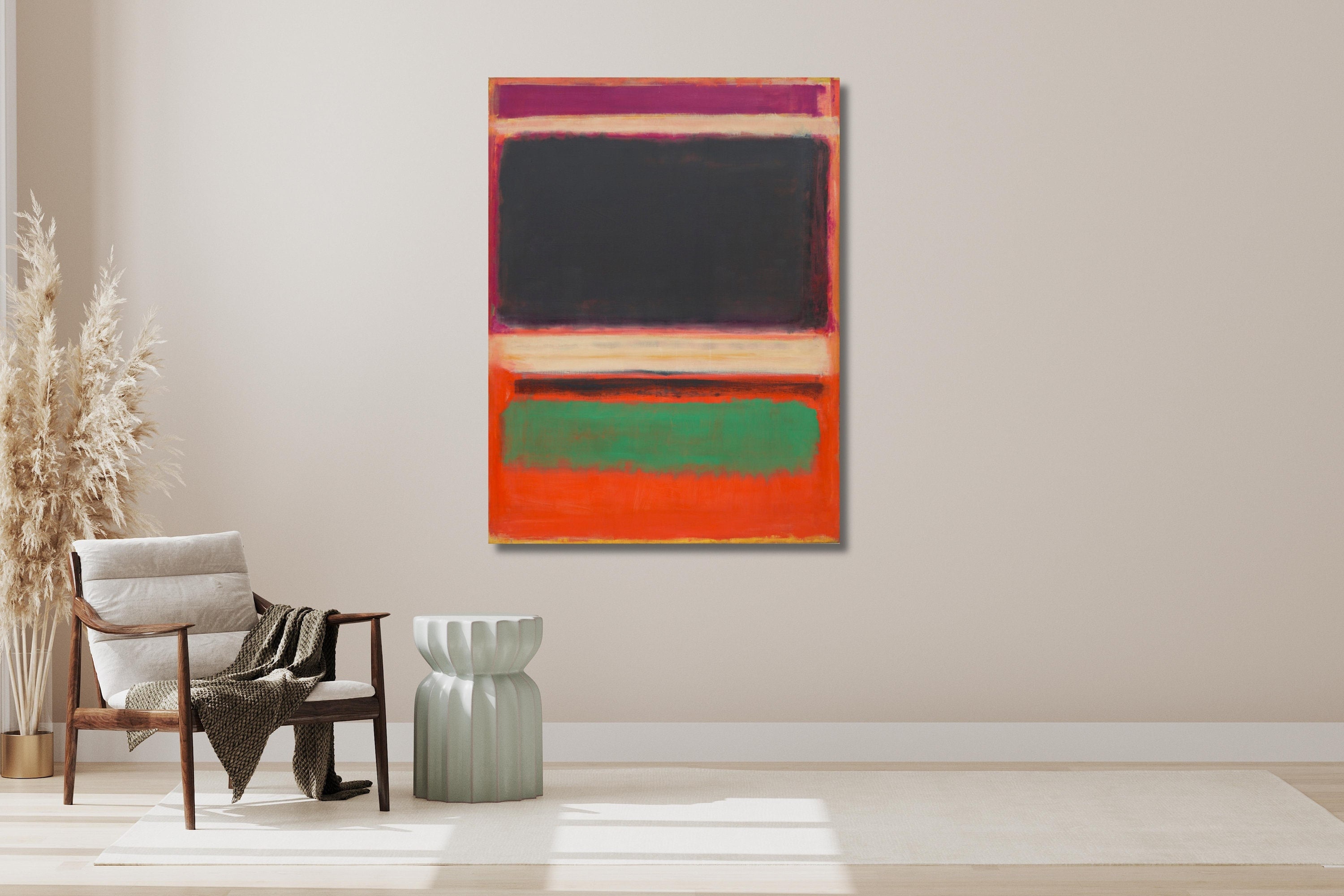 No. 3/no. 13 Magenta, Black, Green on Orange 1949, Mark Rothko