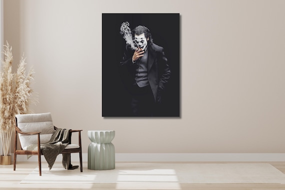 Joker Joaquin Phoenix - Quadro su tela in legno da 3 cm, prodotto