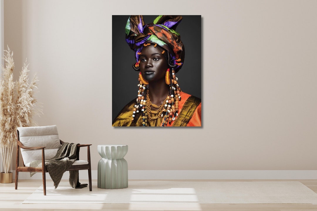 The Melanin Goddess Khoudia Diop Colorful African Woman - Etsy