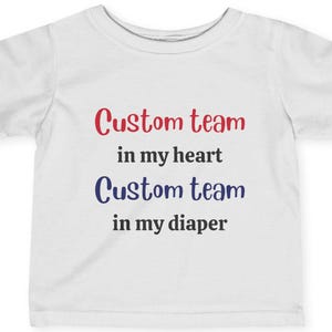 Custom Team Infant T-Shirt, Baby Fan Apparel, Infant Jersey Tee for Sports Events, Personalized Baby Shirt, Newborn Gift Idea