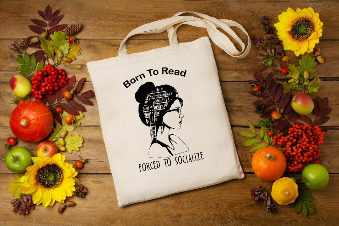 Born to Read Tote Bag Books Tote Bag Reading Tote Bagbook Etsy