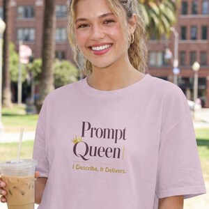 Prompt Queen AI SI Technician T-Shirt | Vibe Coding Gold Accent