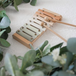Xylophone Montessori Toys Baby Gifts Aesthetic & Functional Kids Musical Instrument Modern Boho Xylophone for Kids Wooden Xylophone image 2