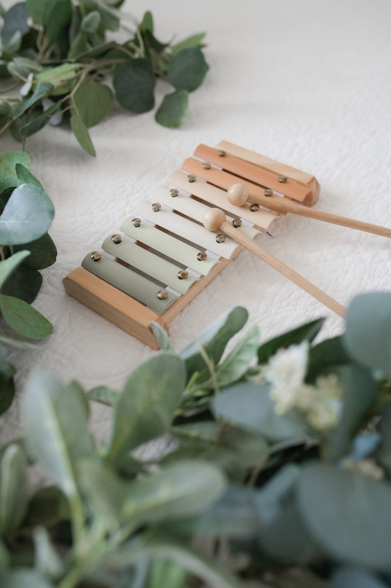 Xylophone Montessori Toys Baby Gifts Aesthetic & Functional Kids Musical Instrument Modern Boho Xylophone for Kids Wooden Xylophone image 2