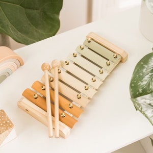 Xylophone Montessori Toys Baby Gifts Aesthetic & Functional Kids Musical Instrument Modern Boho Xylophone for Kids Wooden Xylophone image 4