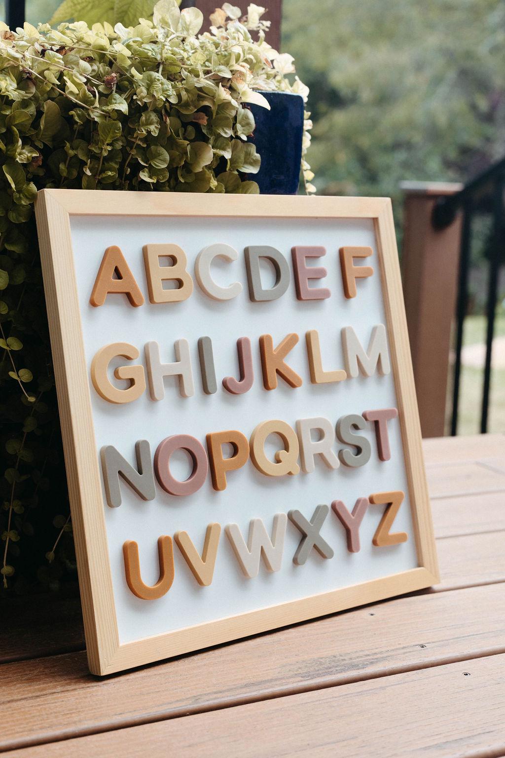 Silicone Neutral Magnetic Letters for Toddler - Non Toxic 26 Piece ...