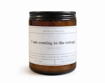 I’m Coming to the Cottage Candle | Heated Rivalry Inspired Gift | Non Toxic Luxury Candle | Coconut Apricot Wax | Book Lover Gift