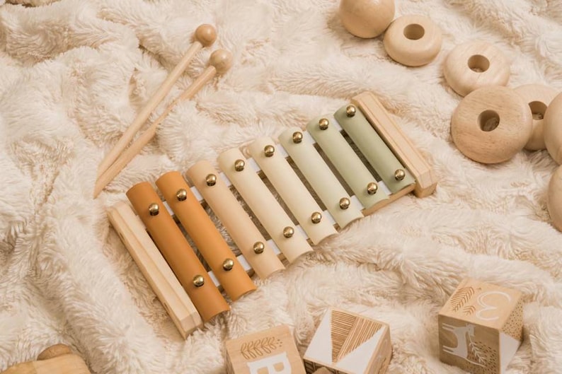 Xylophone Montessori Toys Baby Gifts Aesthetic & Functional Kids Musical Instrument Modern Boho Xylophone for Kids Wooden Xylophone image 6