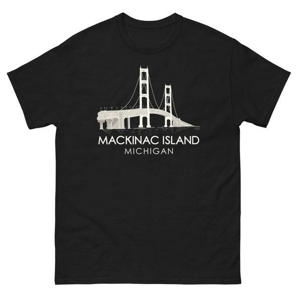 Mackinac Island Bridge Shirt Michigan Great Lakes Huron Ferry Trip T-Shirt
