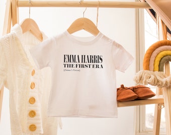 T-shirt personnalisé inspiré de la tournée de l&#39;ère Taylor pour la première ère de bébé. Premier anniversaire.
