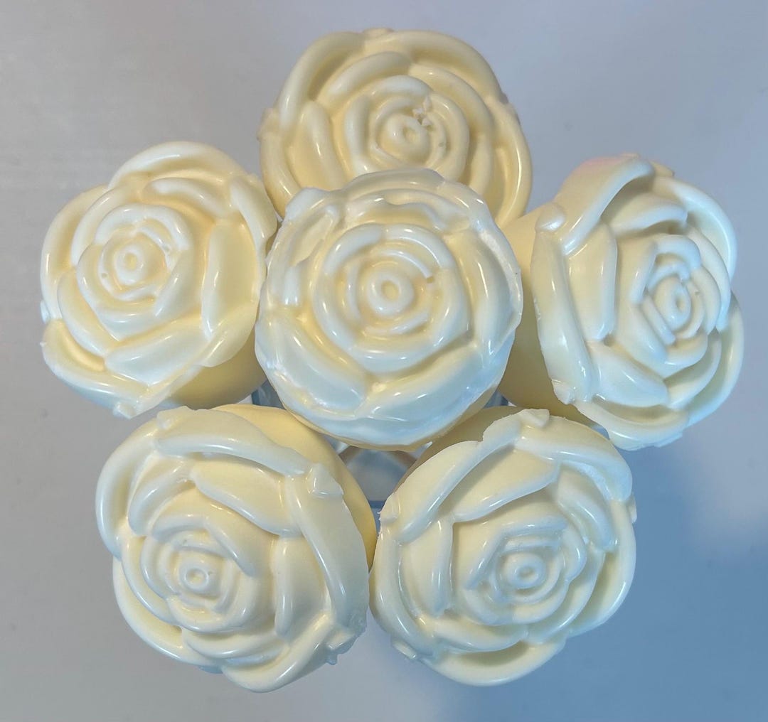 White Chocolate Covered Marshmallow Roses: Custom Color Wedding Favors ...