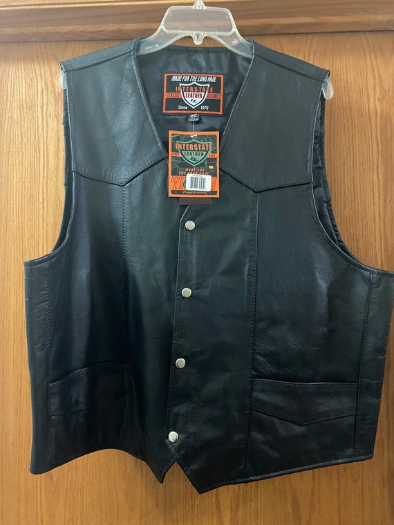 Vintage Leather Patriotic Bikers Vest