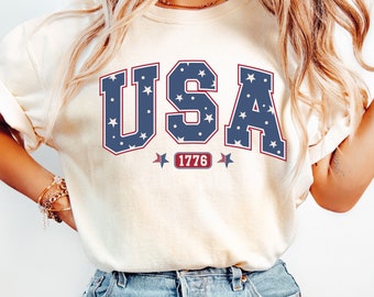 Comfort Color USA Shirt, America Shirt, USA t shirt, Independence Day Shirts, 4th of July shirt, Patriotic shirt, USA Flag Shirt
