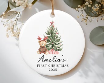 Personalized Baby's First Christmas Ornament, Baby Name Ornament, New Baby Gift, Baby Keepsake, Custom Baby Girl Ornament